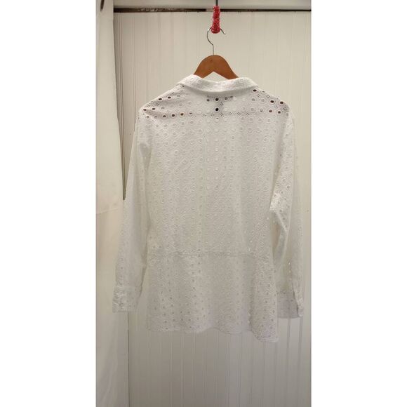 Ashley Stewart White Eyelet Blazer - Picture 4 of 7